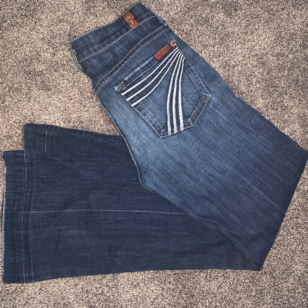 7 for all mankind jeans dojo flip flop